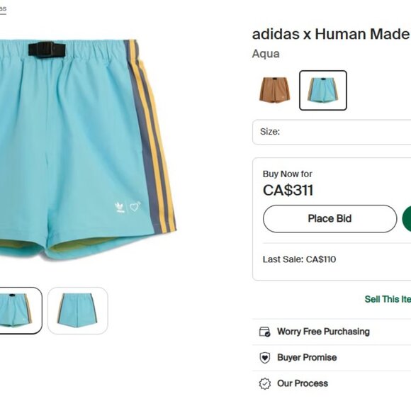 adidas x Human Made Wind Shorts - Picture 6 of 6